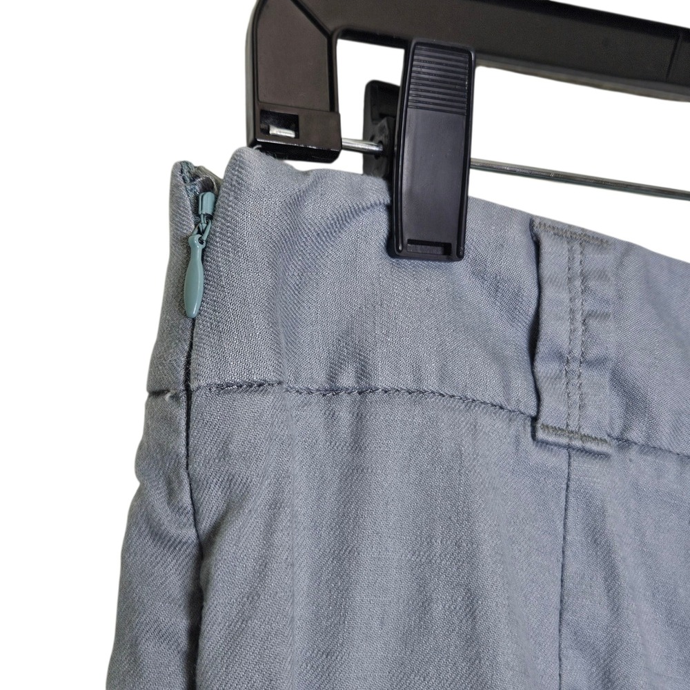 Anthropologie Ett:twa Cropped Pants Women's US 10P Blue Gray High Waist Casual - Picture 3 of 13